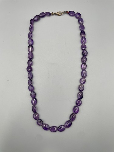 Vintage amethyst perlenkette - amethyst,