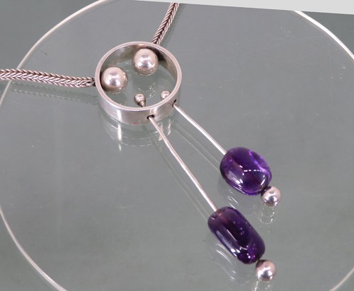 Amethyst silber kette - amethyst,