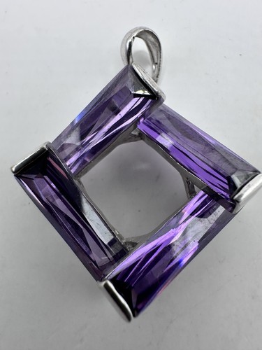 Amethyst anhänger eckig - amethyst,
