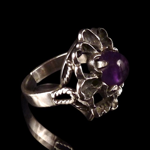 835 silber amethyst damenring - 835,