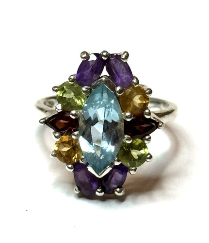 Unikat ring silber topas - unikat,