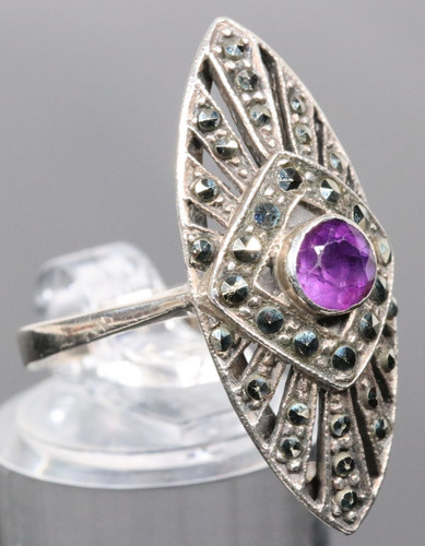 Art deco ring amethyst - ring,