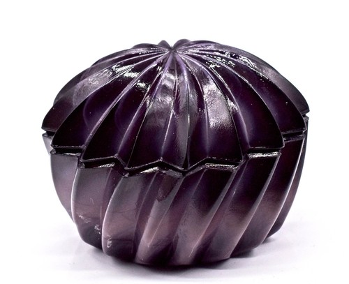 Vintage amethyst glas - amethyst, glas-deckel-