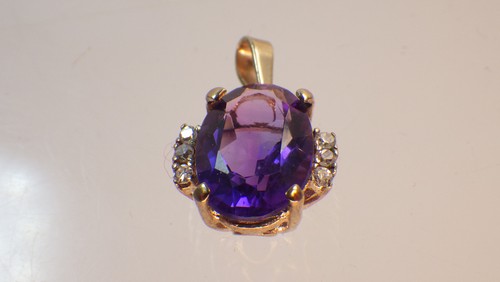 Schöner amethyst anhänger - amethyst,