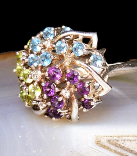 Vintage gemüse ring - vintage, silber